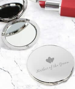 Mother of Groom Round Compact Mirror