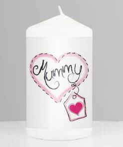 Mummy Heart Stitch Pillar Candle