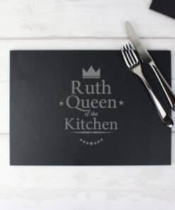 Personalised Queen of the Kitchen Slate Placemat