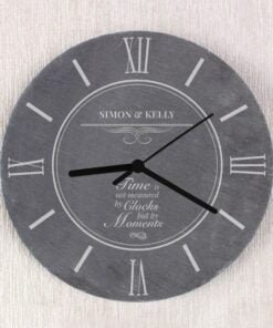 Personalised Moments Slate Clock