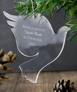 Personalised Acrylic Dove Decoration