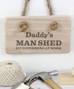 Personalised Man At Work Wooden Sign
