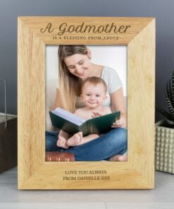 Personalised Godmother 5x7 Wooden Photo Frame