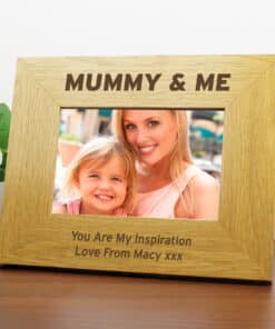 Personalised Oak Finish 6x4 Mummy & Me Photo Frame