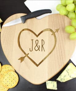 Personalised Wood Carving Heart Chopping Board