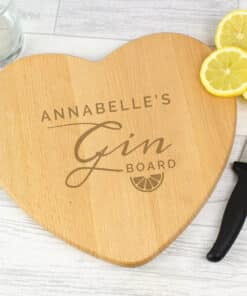 Personalised Gin Heart Chopping Board