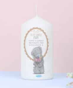 Personalised Me to You Flowers Pillar Candle For Her