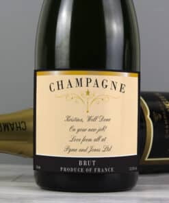 Personalised Any Message Classic Label Champagne