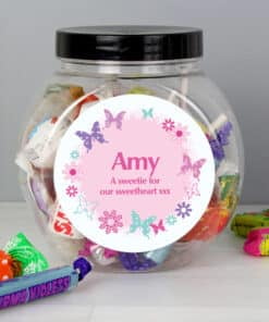 Personalised Butterfly Sweets Jar