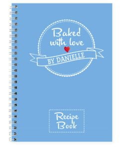 Personalised Baked With Love Recipes A5 Notebook