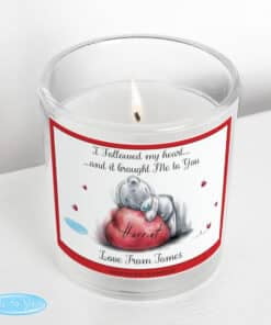 Personalised Me To You Heart Scented Jar Candle