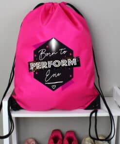 Personalised 'Born to Perform' Pink Kit Bag