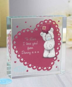 Personalised Me To You Heart Large Crystal Token