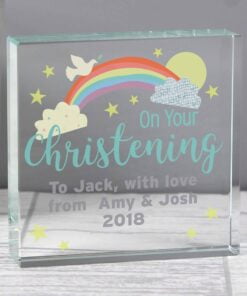 Personalised On Your Christening Large Crystal Token
